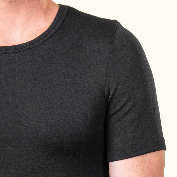 Meeste T-särk HARRY, vill/siid, must - Image 3